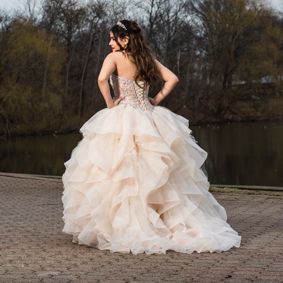 Mori Lee Vizcaya Ruffled Organza Ball Gown - Picture 4 of 8